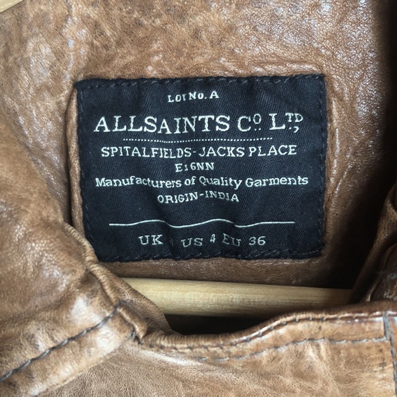 All Saints Vintage Leather Jacket - Picture 4 of 14